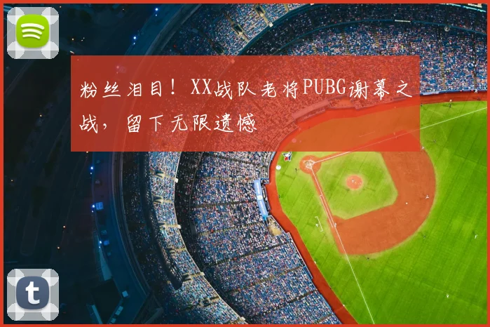 粉丝泪目！XX战队老将PUBG谢幕之战，留下无限遗憾